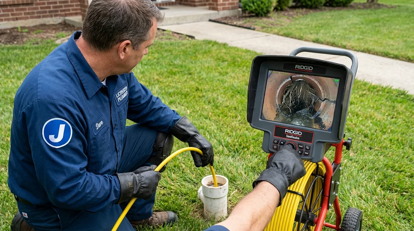 Sewer camera inspection being performed by Johns Plumbing LLC in Humboldt